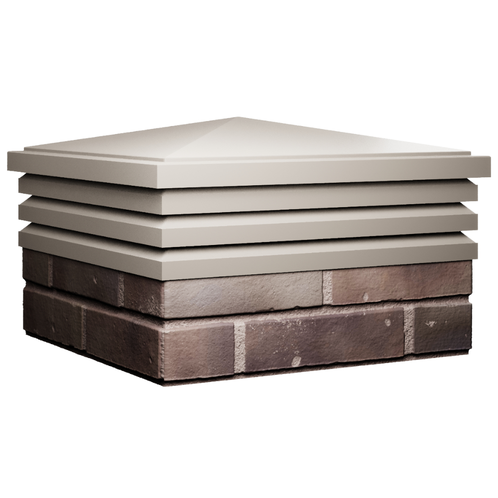 Колпак Zking Бона ХайТек Бежевый на столб 2х2 кирпича (513х513мм) в Сухуме фото