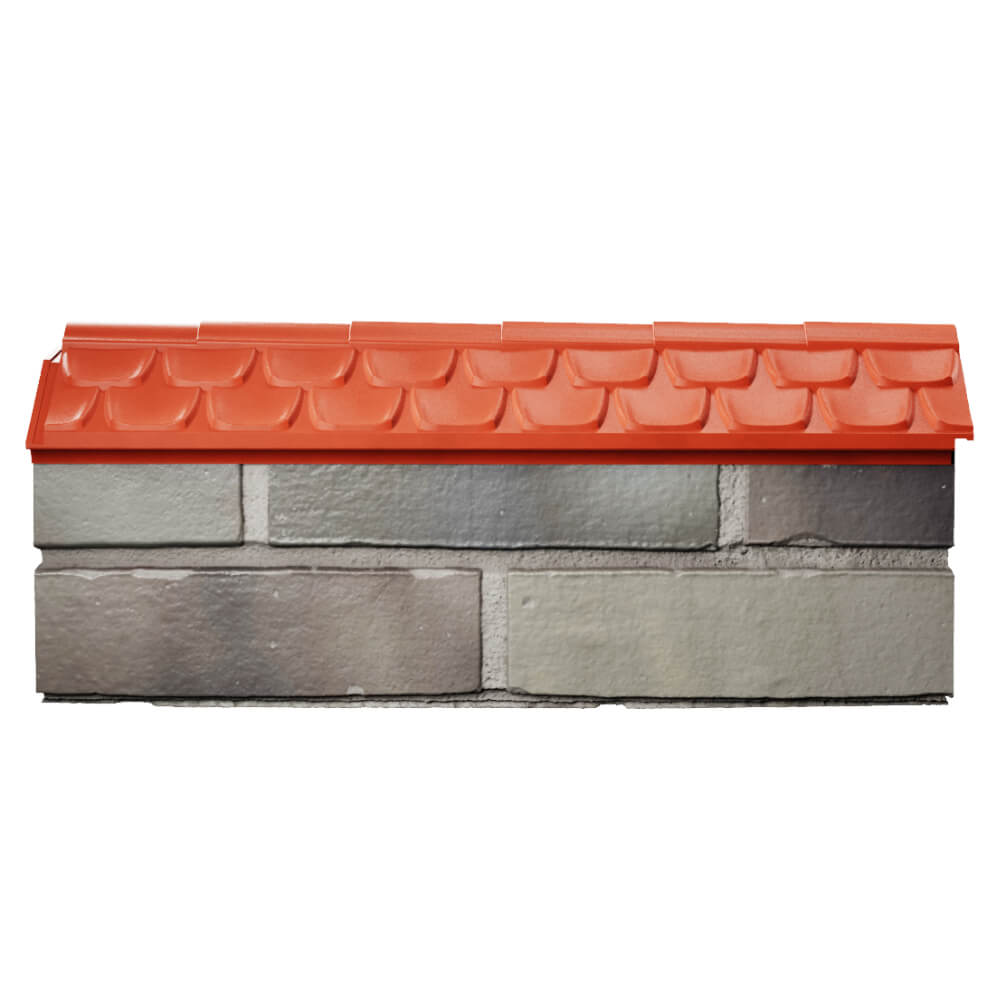Парапет Zking Эльбрус Красный с посадкой на 0.5 кирпича (130мм) в Сухуме фото