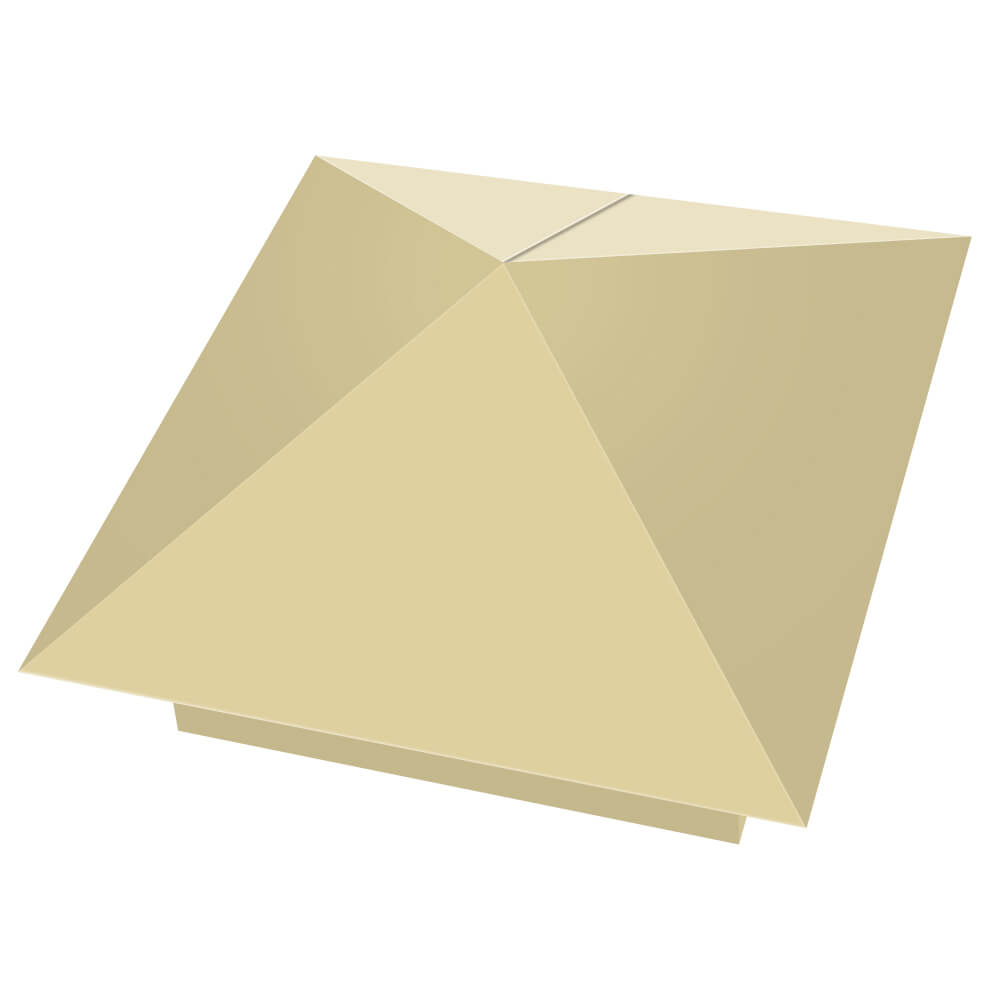 Колпак металлический 400х400мм RAL1014 Бежевый заборный Сухум фото