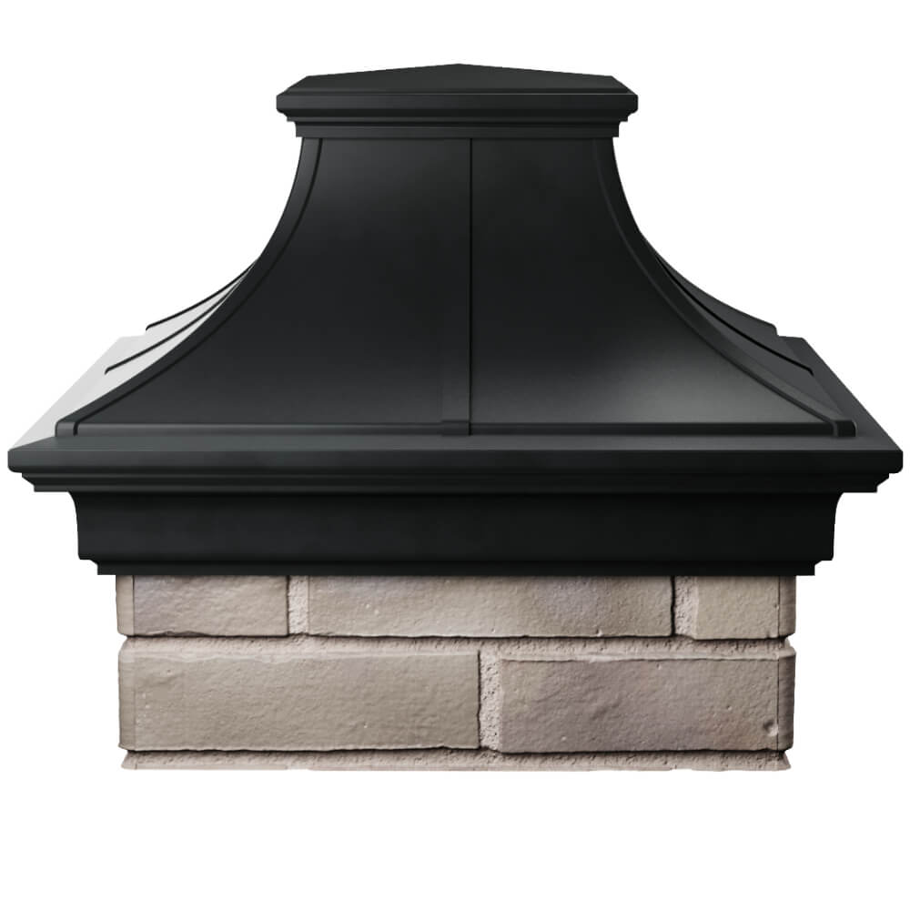 Колпак Zking Монблан Премиум Черный на столб 1.5х1.5 кирпича (385х385мм) Сухум фото