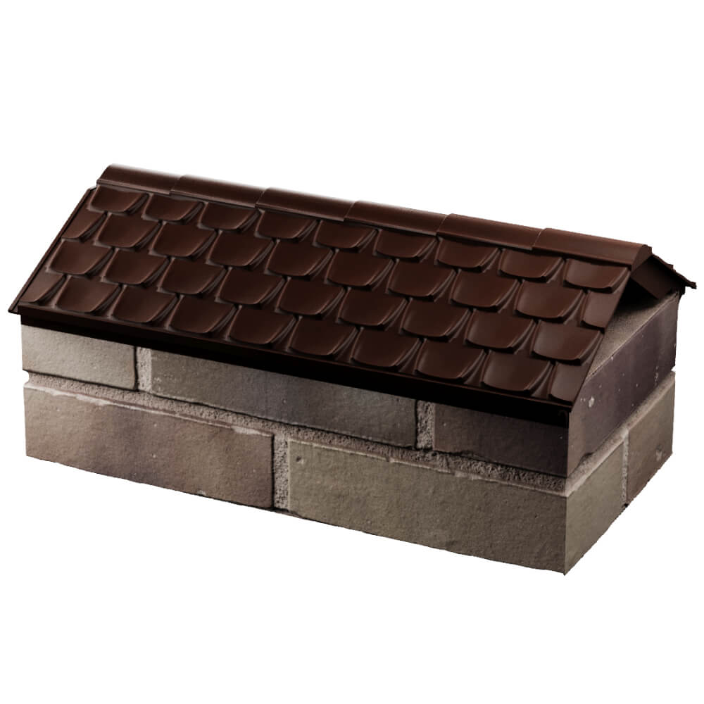 Парапет Zking Эльбрус Коричневый с посадкой на 1 кирпич (255мм) в Сухуме фото