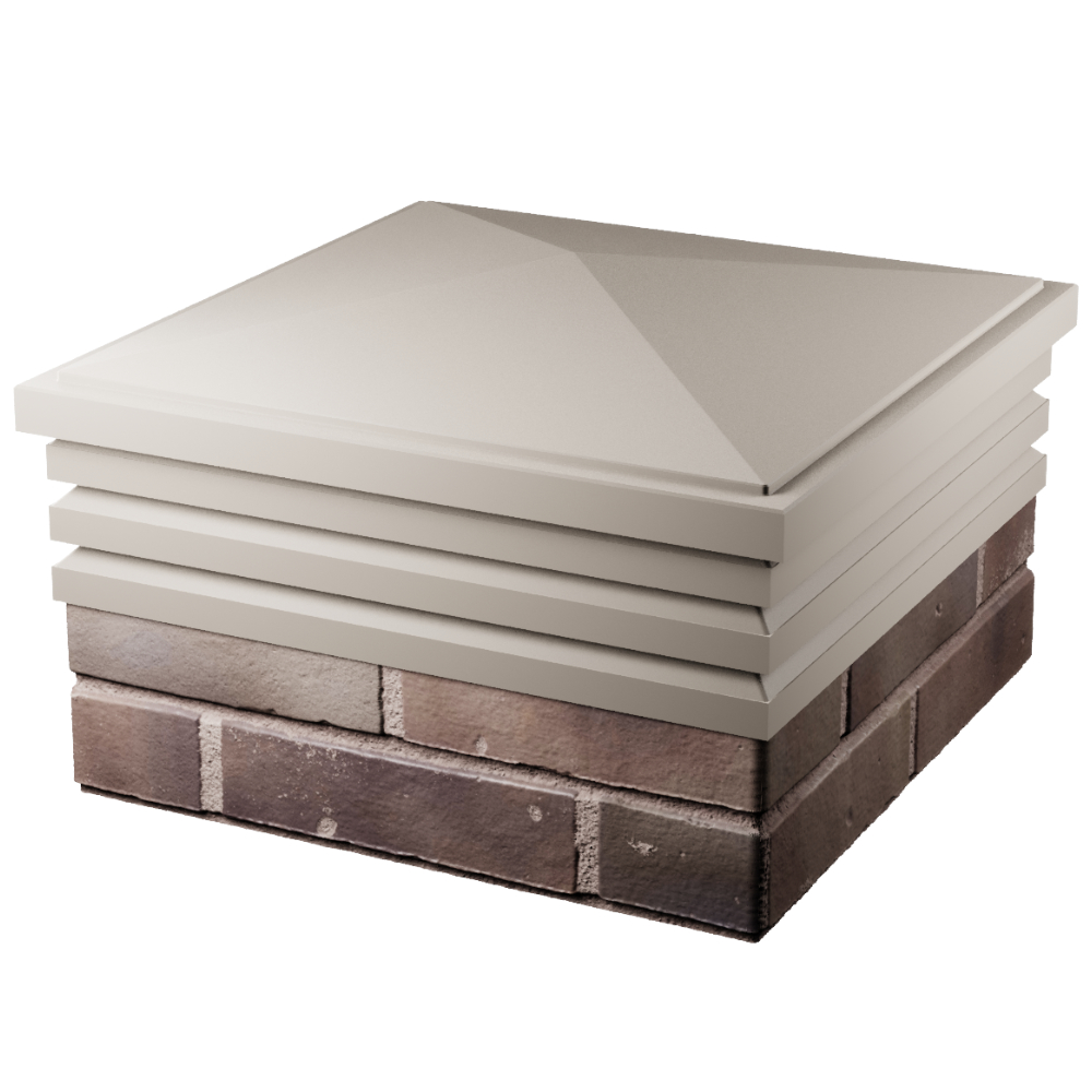 Колпак Zking Бона ХайТек Бежевый на столб 2х2 кирпича (513х513мм) в Сухуме фото