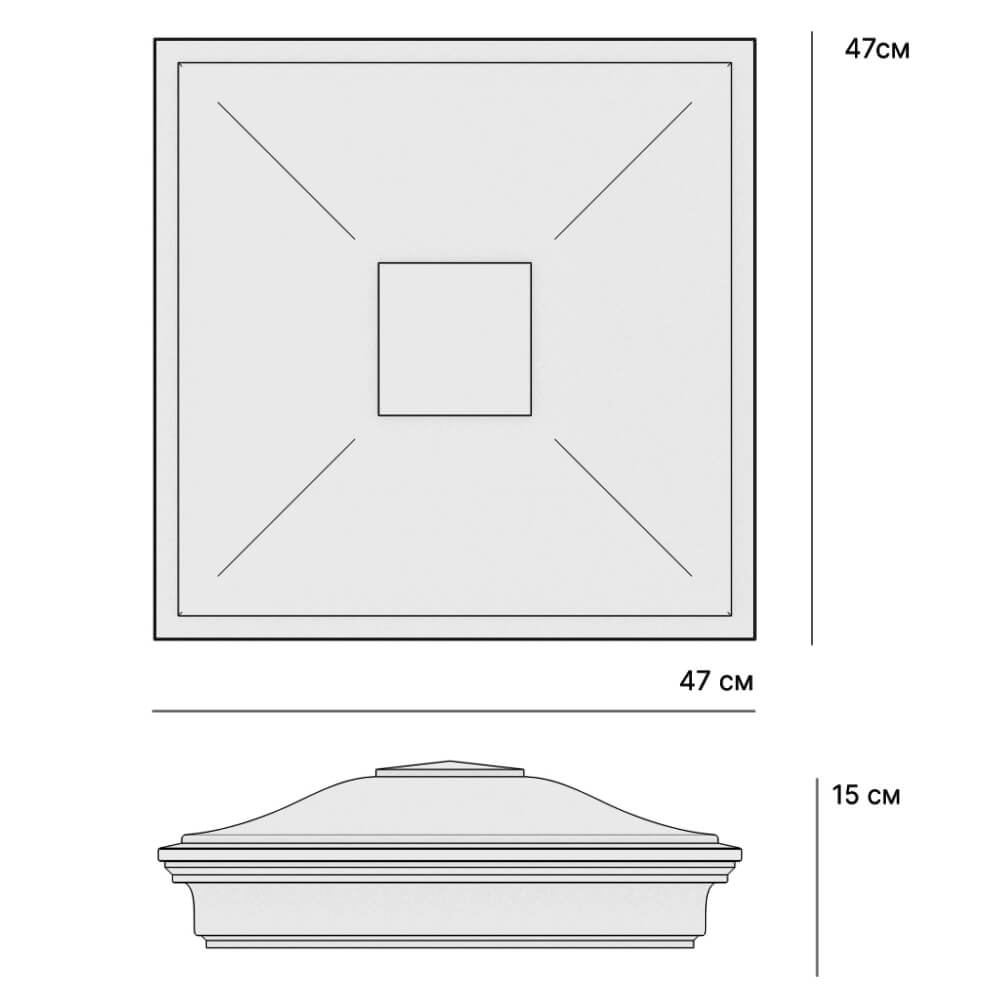 Колпак Zking Монблан Коричневый на столб 1.5х1.5 кирпича (385х385мм) в Сухуме фото