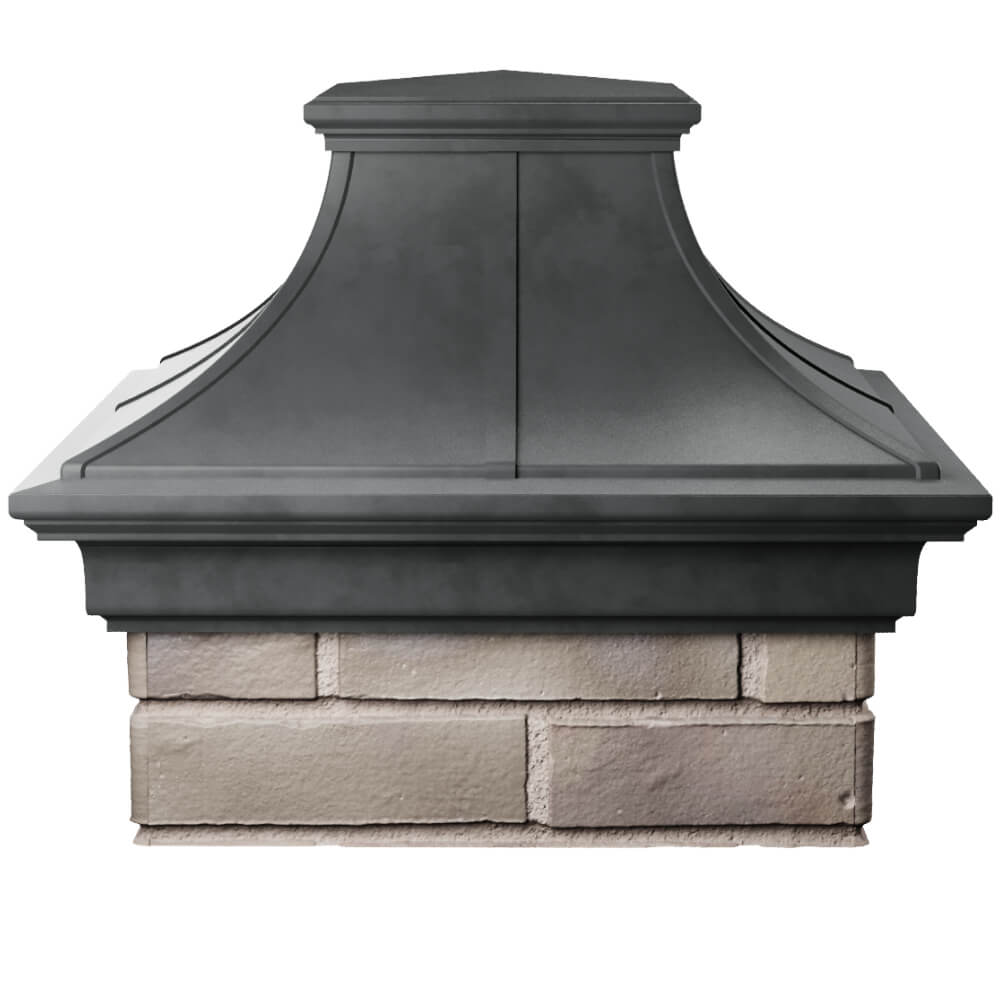 Колпак Zking Монблан Премиум Серый на столб 1.5х1.5 кирпича (385х385мм) Сухум фото