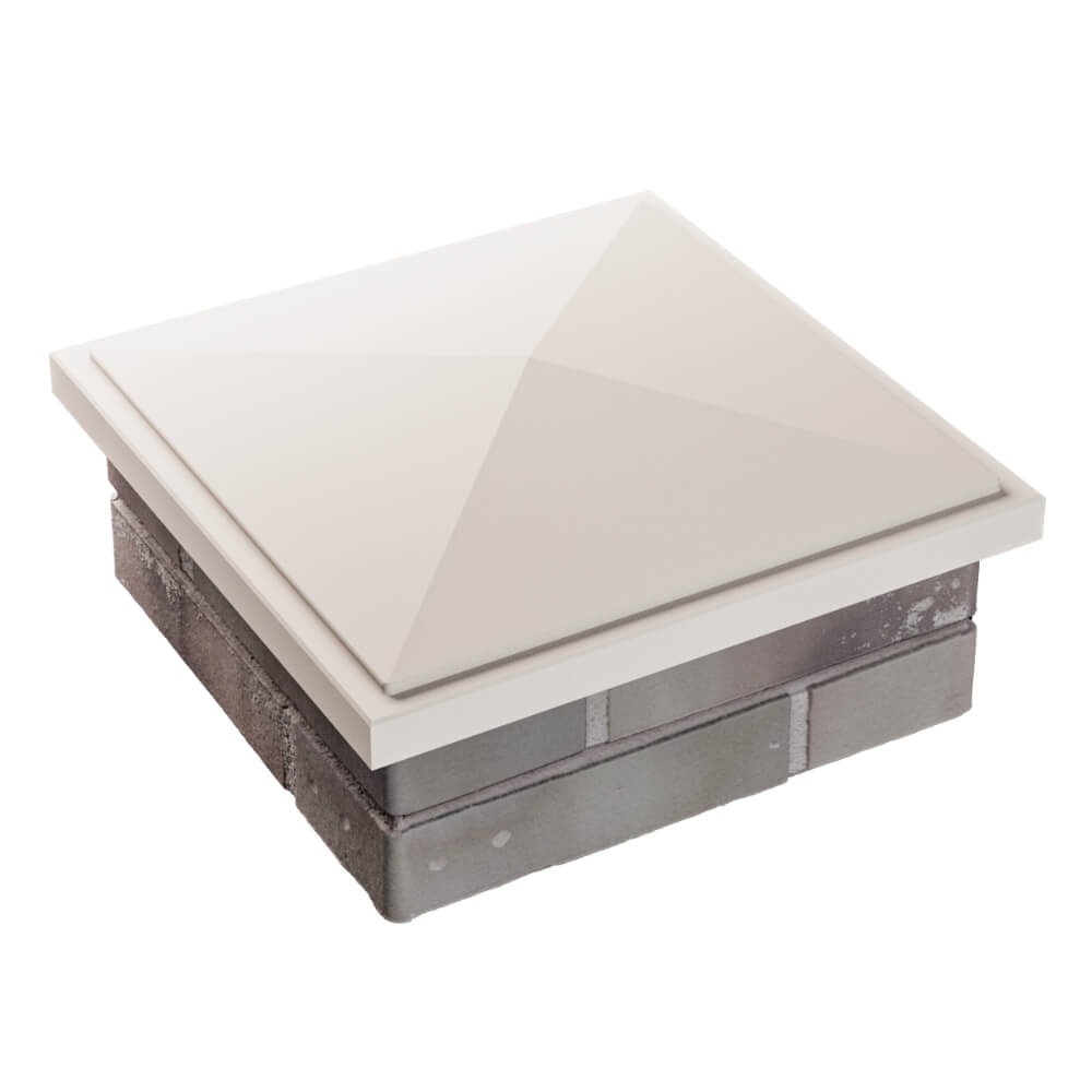 Колпак Zking БонаМоно Бежевый на столб 1.5х1.5 кирпича (385х385, 400х400мм) в Сухуме фото