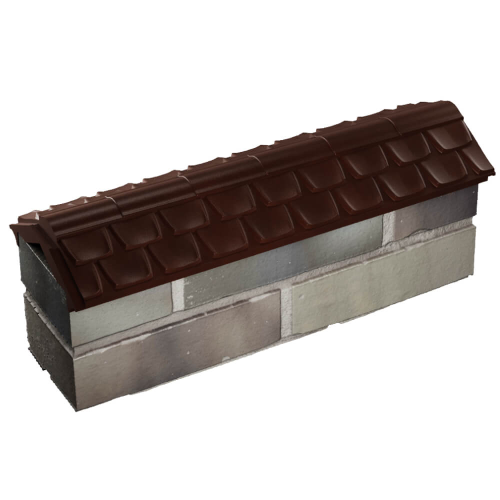 Парапет Zking Эльбрус Коричневый с посадкой на 0.5 кирпича (130мм) в Сухуме фото