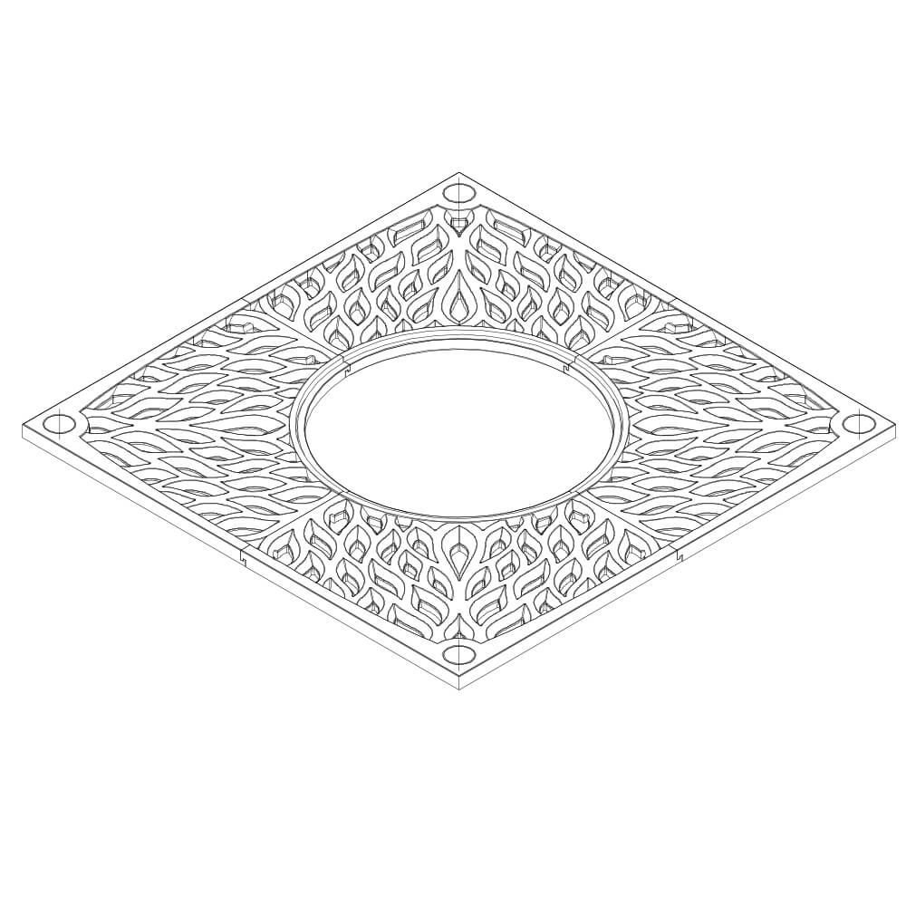 Приствольная решетка для дерева ZKING CRUST 2х2м Черная в Сухуме фото