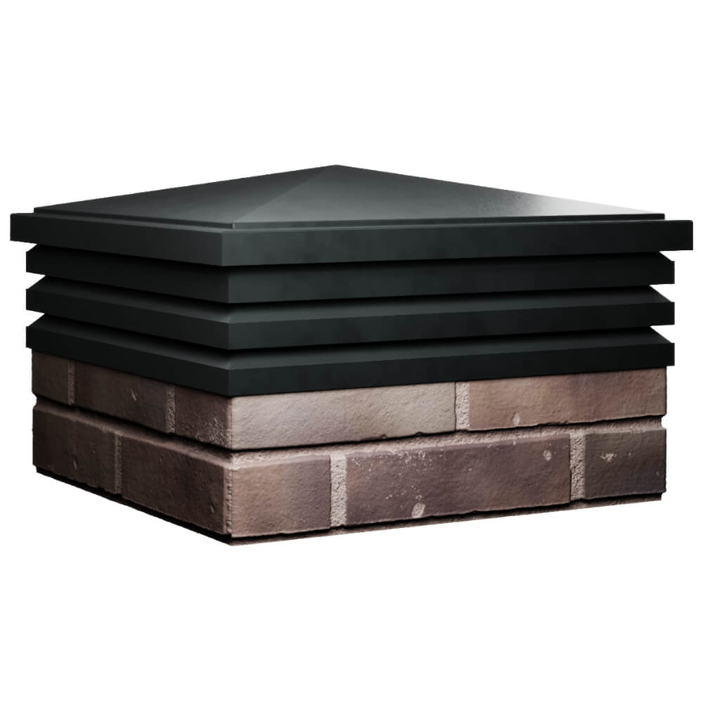 Колпак Zking Бона ХайТек Черный на столб 2х2 кирпича (513х513мм) в Сухуме фото