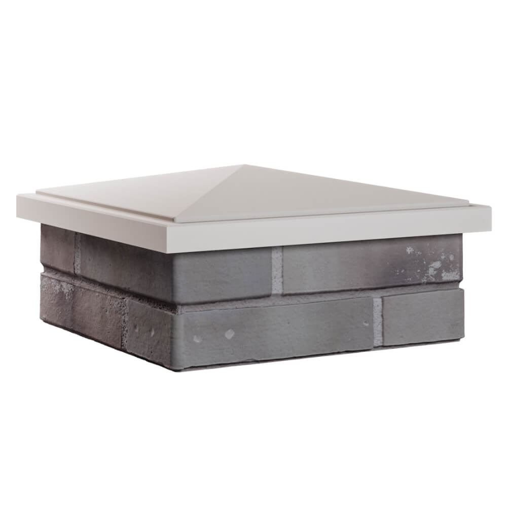 Колпак Zking БонаМоно Бежевый на столб 1.5х1.5 кирпича (385х385, 400х400мм) в Сухуме фото