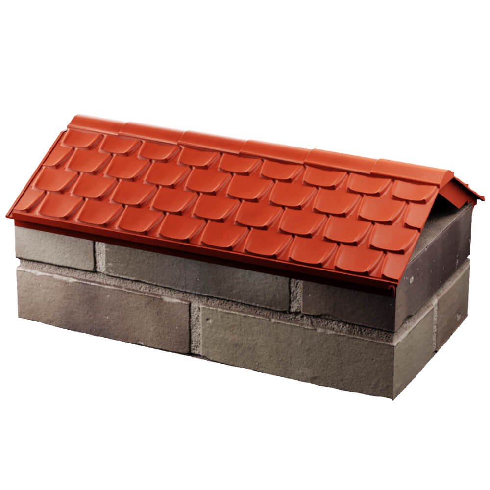 Парапет Zking Эльбрус Красный с посадкой на 1 кирпич (255мм) в Сухуме фото