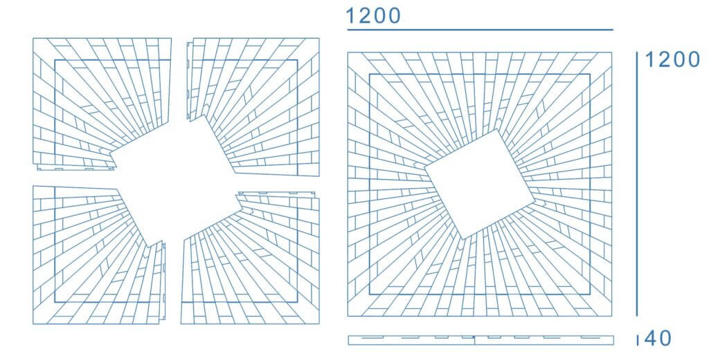 Приствольная решетка для дерева ZKING ATMOSPHERE 1.2х1.2м Черная в Сухуме фото