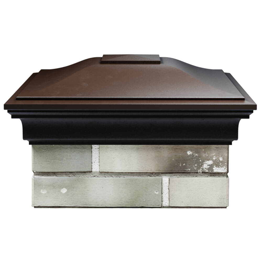 Колпак Zking Монблан Коричневый на столб 1.5х1.5 кирпича (385х385мм) Сухум фото