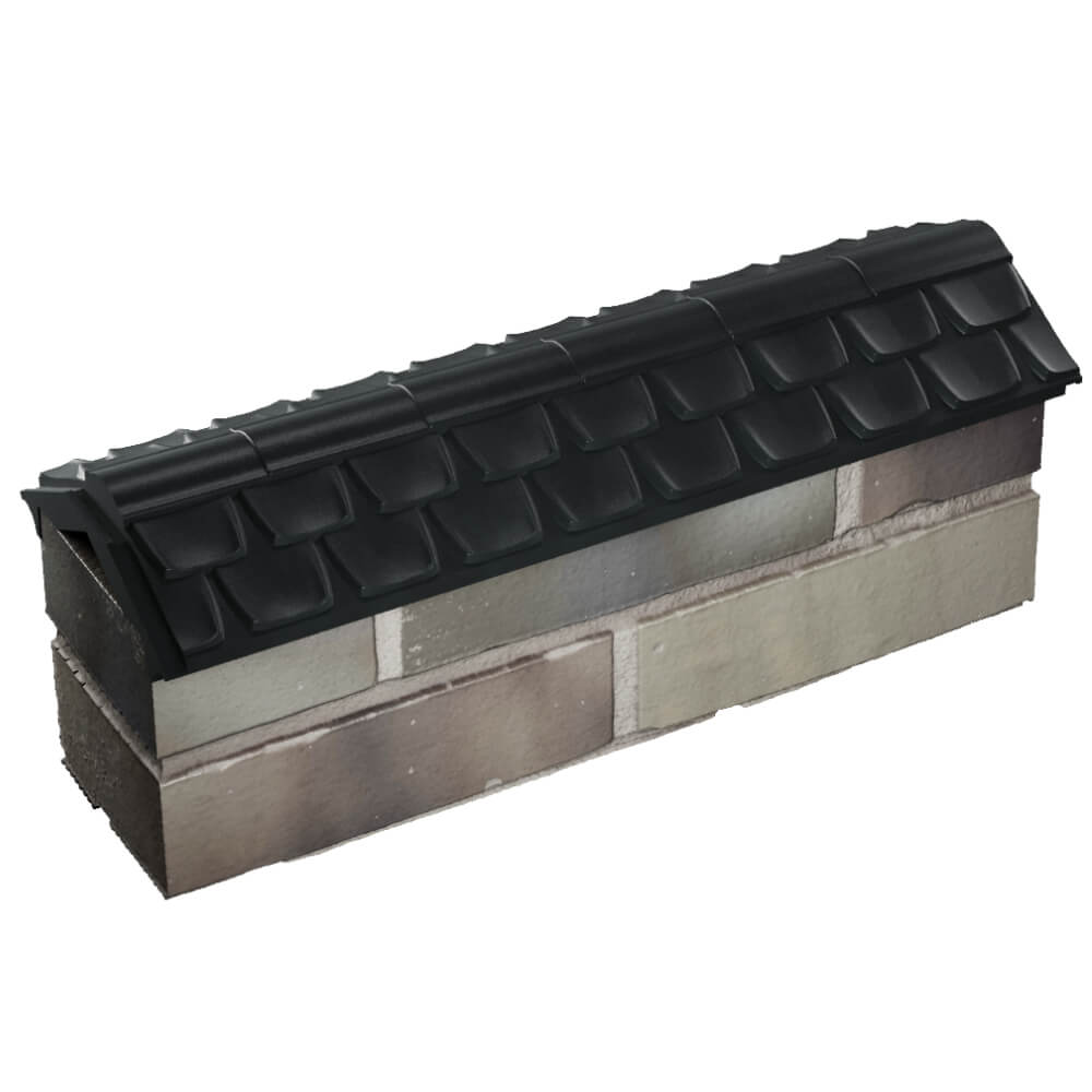 Парапет Zking Эльбрус Черный с посадкой на 0.5 кирпича (130мм) в Сухуме фото