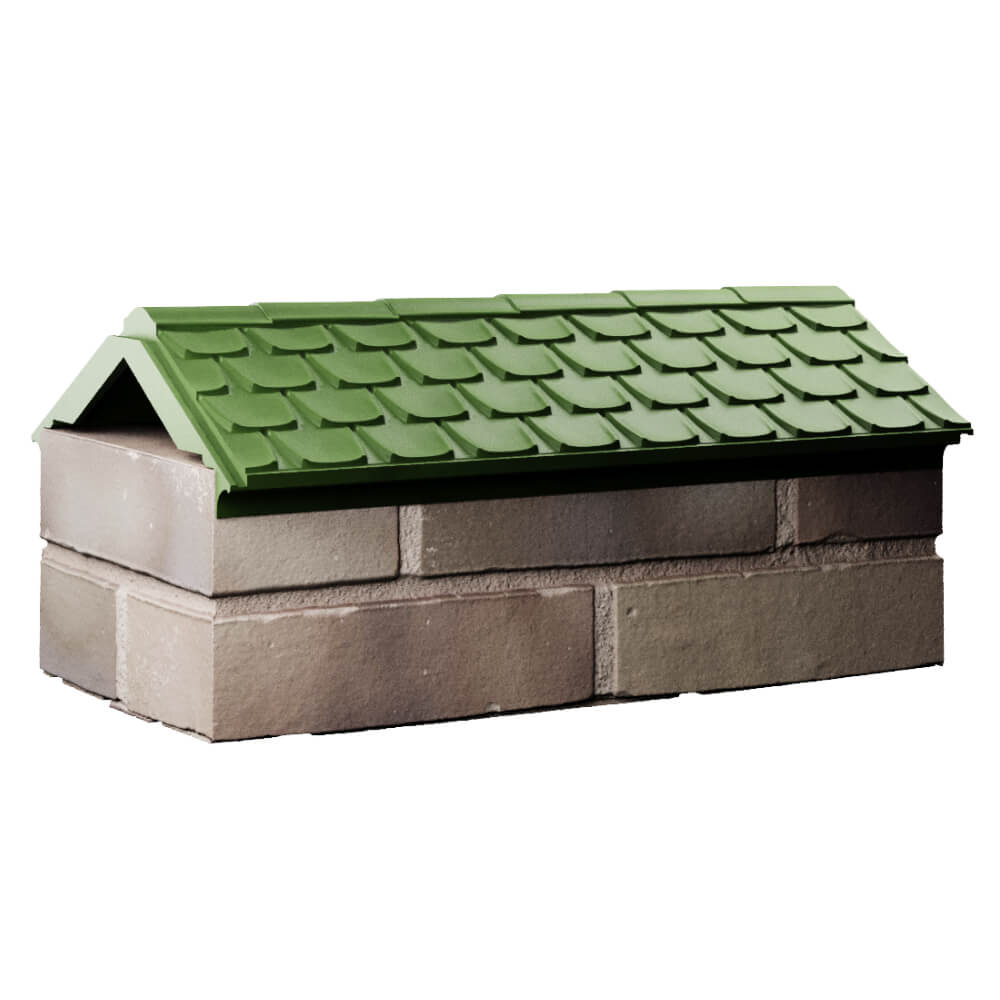 Парапет Zking Эльбрус Зеленый с посадкой на 1 кирпич (255мм) Сухум фото