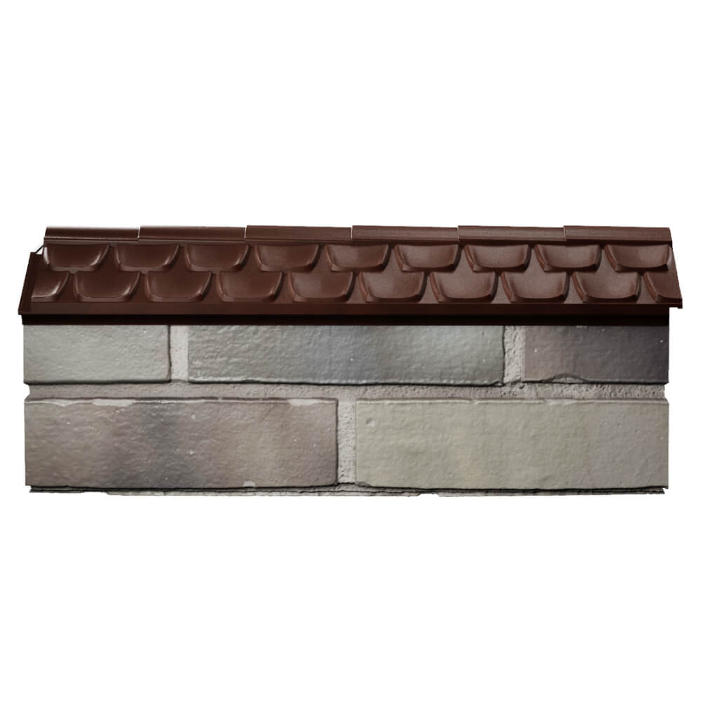 Парапет Zking Эльбрус Коричневый с посадкой на 0.5 кирпича (130мм) в Сухуме фото