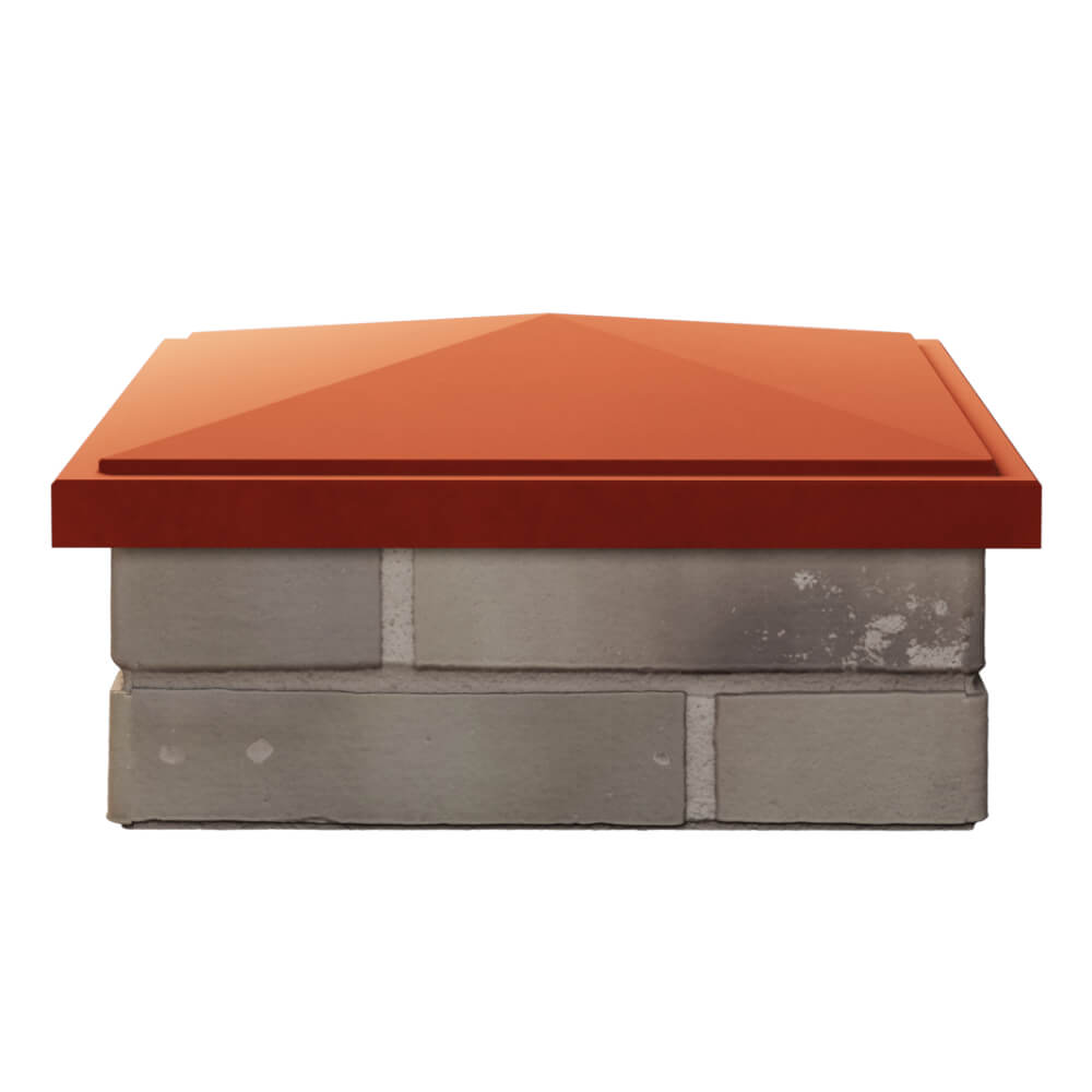 Колпак Zking БонаМоно Красный на столб 1.5х1.5 кирпича (385х385, 400х400мм) Сухум фото