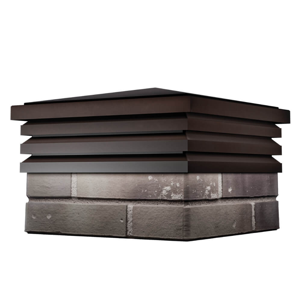 Колпак Zking Бона ХайТек Коричневый на столб 1.5х1.5 кирпича (385х385мм) в Сухуме фото