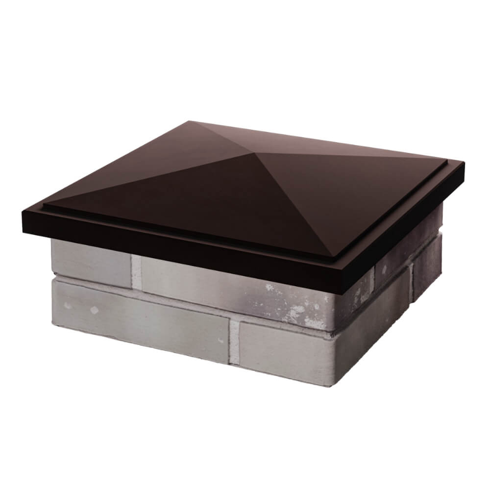 Колпак Zking БонаМоно Коричневый на столб 1.5х1.5 кирпича (385х385, 400х400мм) в Сухуме фото