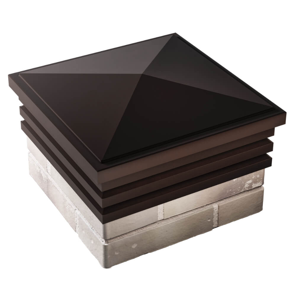 Колпак Zking Бона ХайТек Коричневый на столб 1.5х1.5 кирпича (385х385мм) в Сухуме фото