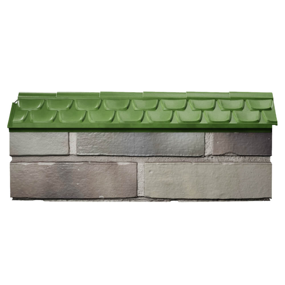 Парапет Zking Эльбрус Зеленый с посадкой на 0.5 кирпича (130мм) в Сухуме фото