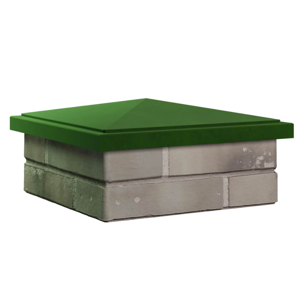 Колпак Zking БонаМоно Зеленый на столб 1.5х1.5 кирпича (385х385, 400х400мм) в Сухуме фото