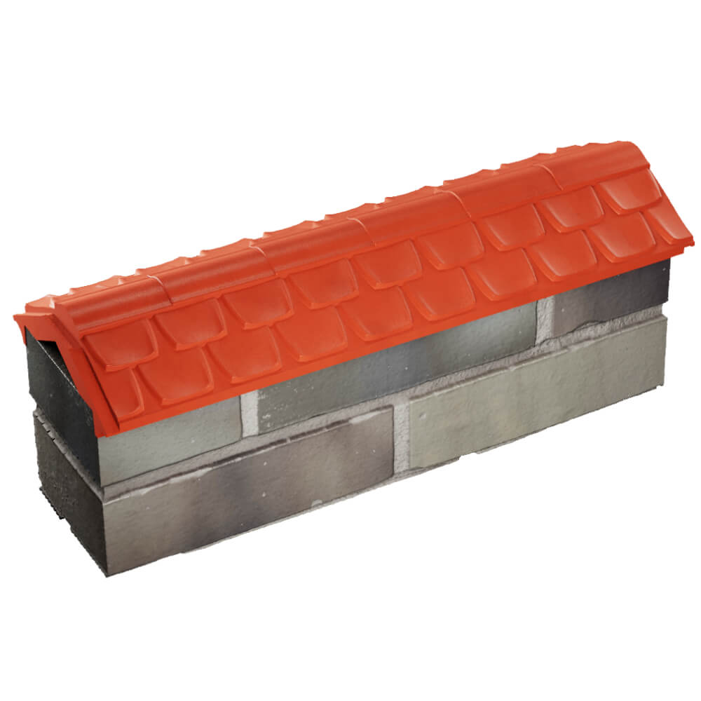 Парапет Zking Эльбрус Красный с посадкой на 0.5 кирпича (130мм) в Сухуме фото