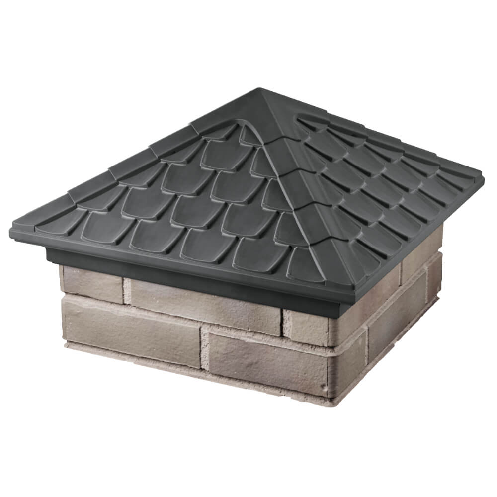 Колпак Zking Эльбрус Серый на столб 1.5х1.5 кирпича (385х385мм) в Сухуме фото