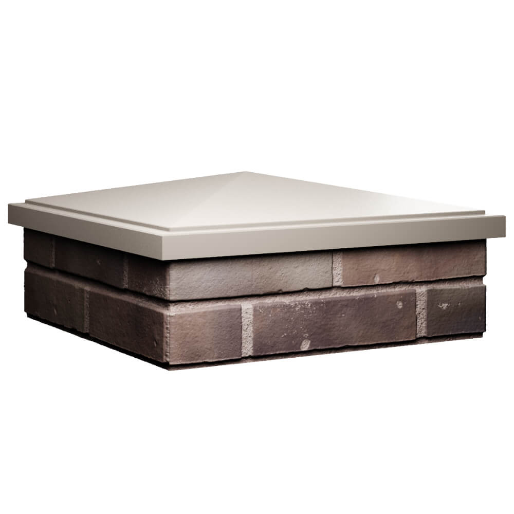 Колпак Zking БонаМоно Бежевый на столб 2х2 кирпича (515х515, 530х530мм) в Сухуме фото