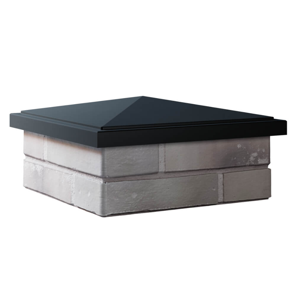 Колпак Zking БонаМоно Черный на столб 1.5х1.5 кирпича (385х385, 400х400мм) в Сухуме фото