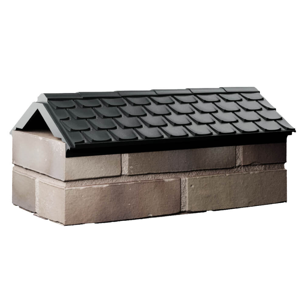 Парапет Zking Эльбрус Черный с посадкой на 1 кирпич (255мм) Сухум фото