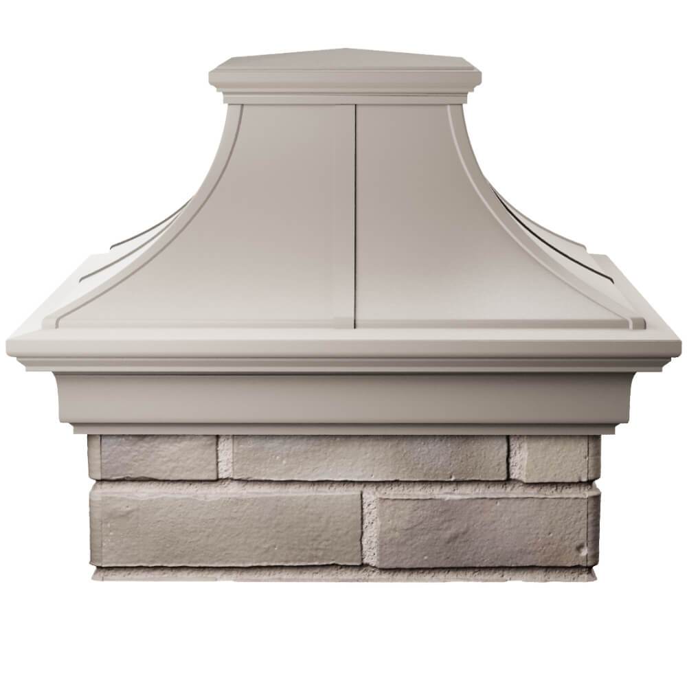 Колпак Zking Монблан Премиум Бежевый на столб 1.5х1.5 кирпича (385х385мм) Сухум фото