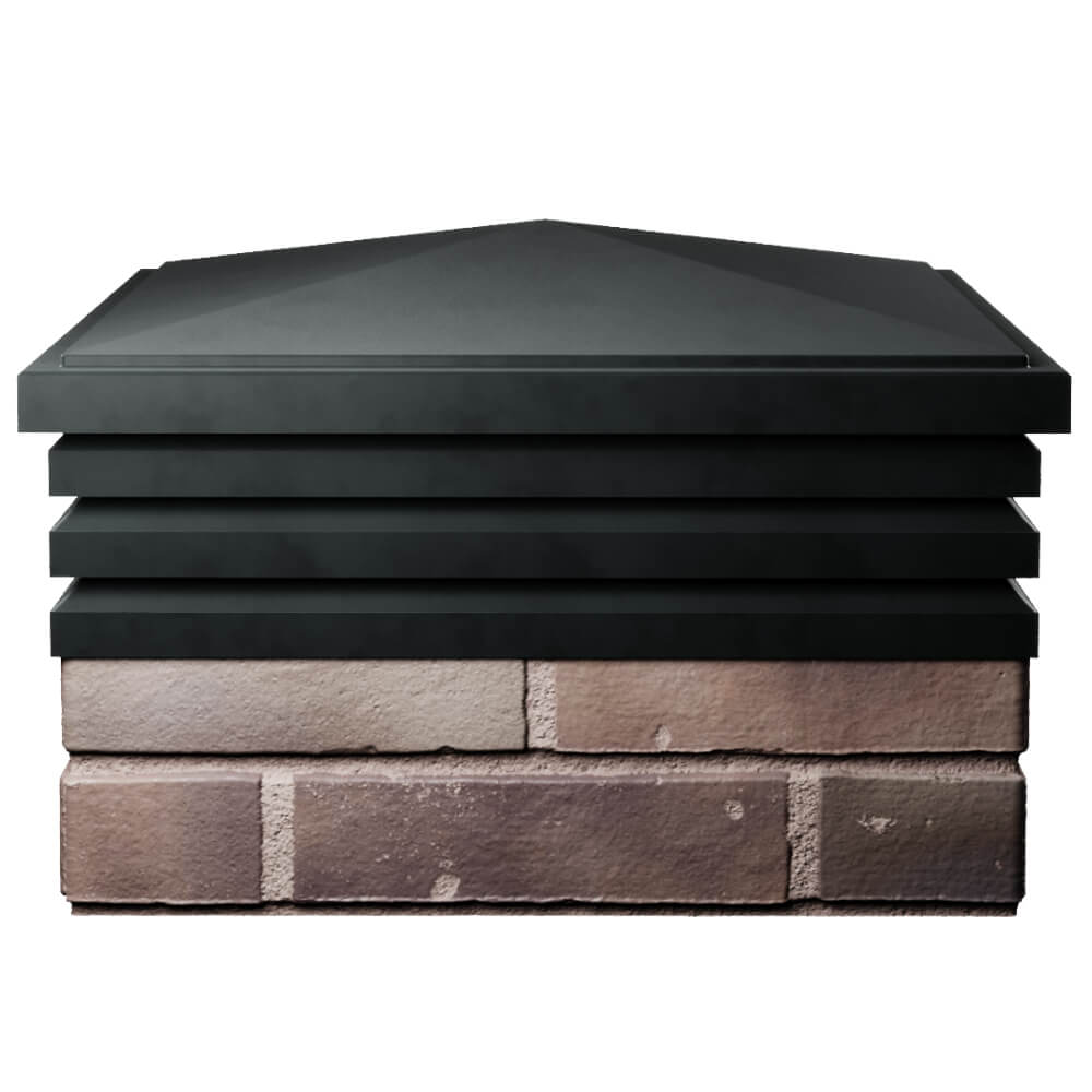 Колпак Zking Бона ХайТек Черный на столб 2х2 кирпича (513х513мм) Сухум фото