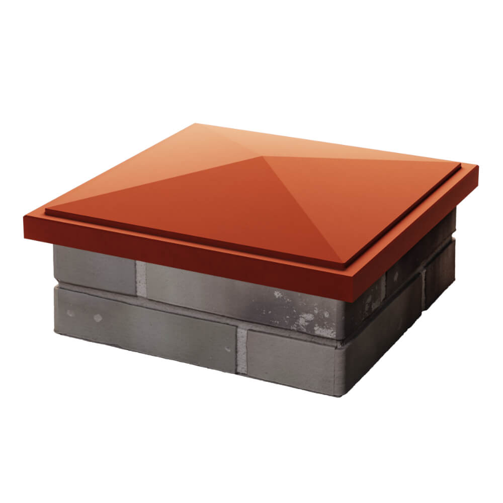 Колпак Zking БонаМоно Красный на столб 1.5х1.5 кирпича (385х385, 400х400мм) в Сухуме фото