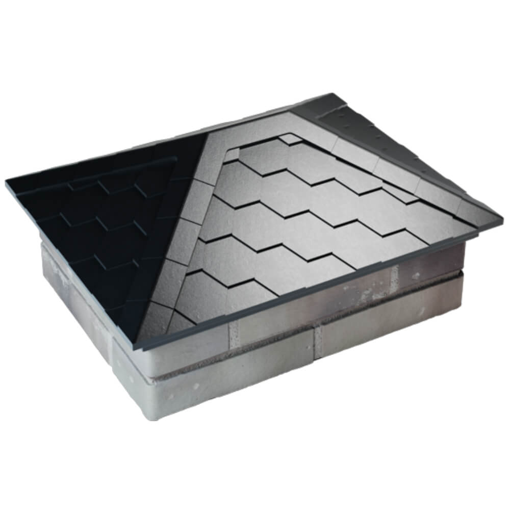 Колпак Zking Эверест Черный на столб 2х1.5 кирпича (520х390мм) Сухум фото