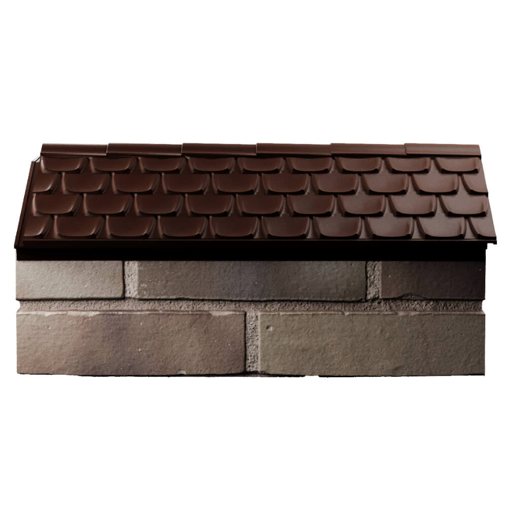 Парапет Zking Эльбрус Коричневый с посадкой на 1 кирпич (255мм) в Сухуме фото