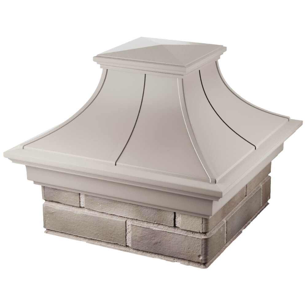 Колпак Zking Монблан Премиум Бежевый на столб 1.5х1.5 кирпича (385х385мм) в Сухуме фото