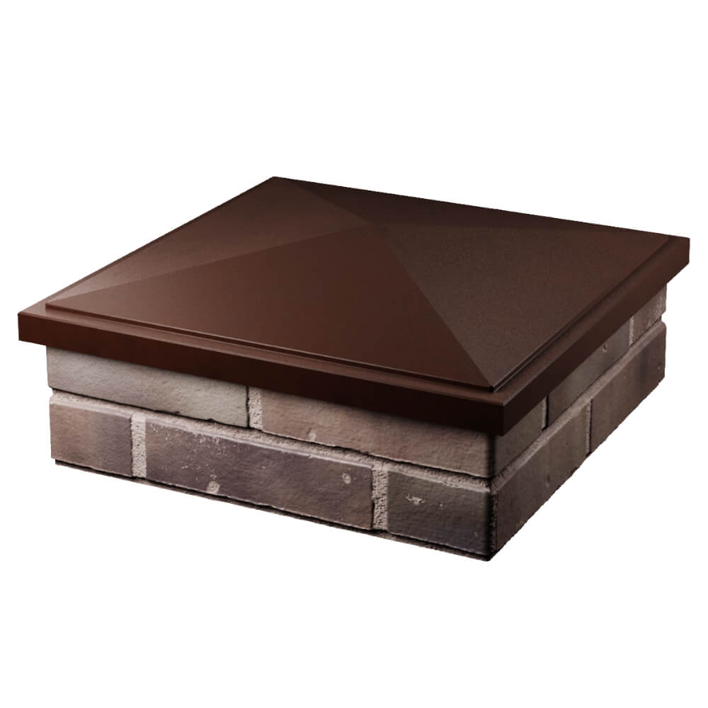 Колпак Zking БонаМоно Коричневый на столб 2х2 кирпича (515х515, 530х530мм) в Сухуме фото