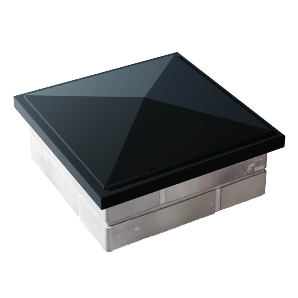 Колпак Zking БонаМоно Черный на столб 1.5х1.5 кирпича (385х385, 400х400мм) в Сухуме фото