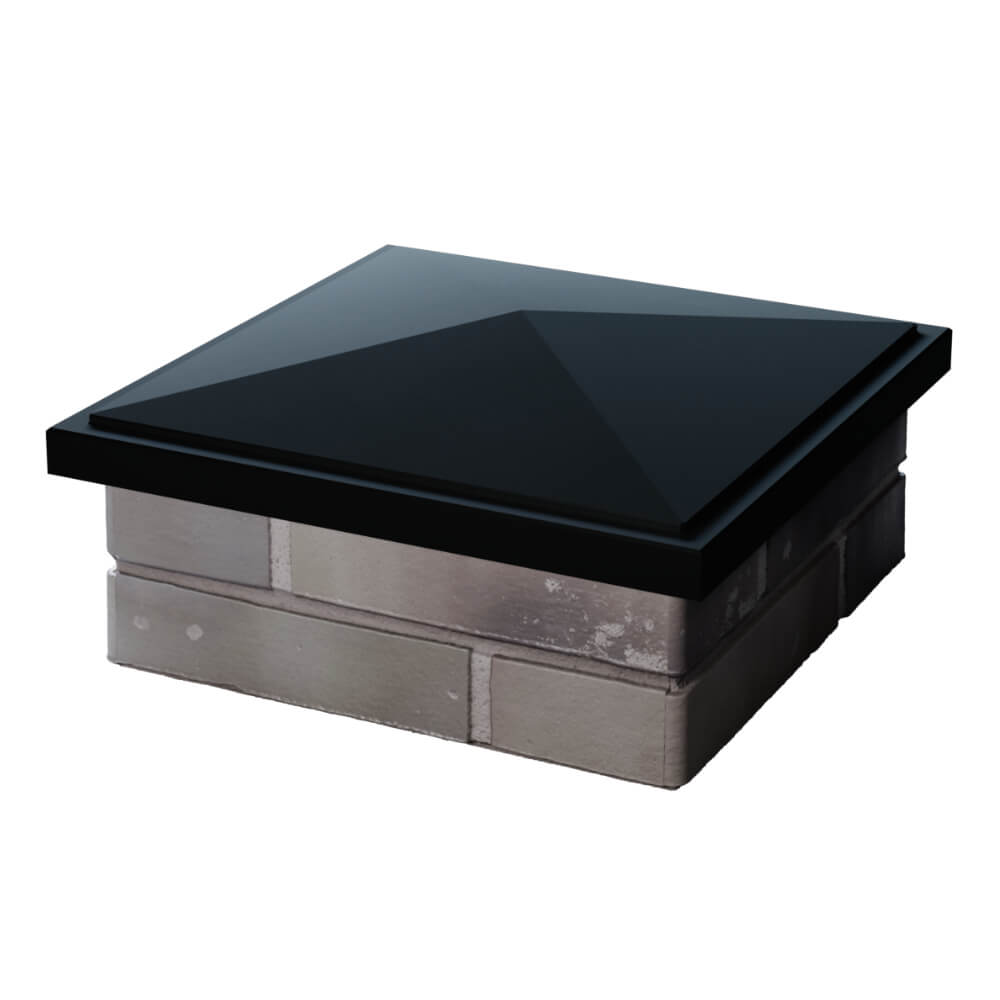 Колпак Zking БонаМоно Черный на столб 1.5х1.5 кирпича (385х385, 400х400мм) в Сухуме фото