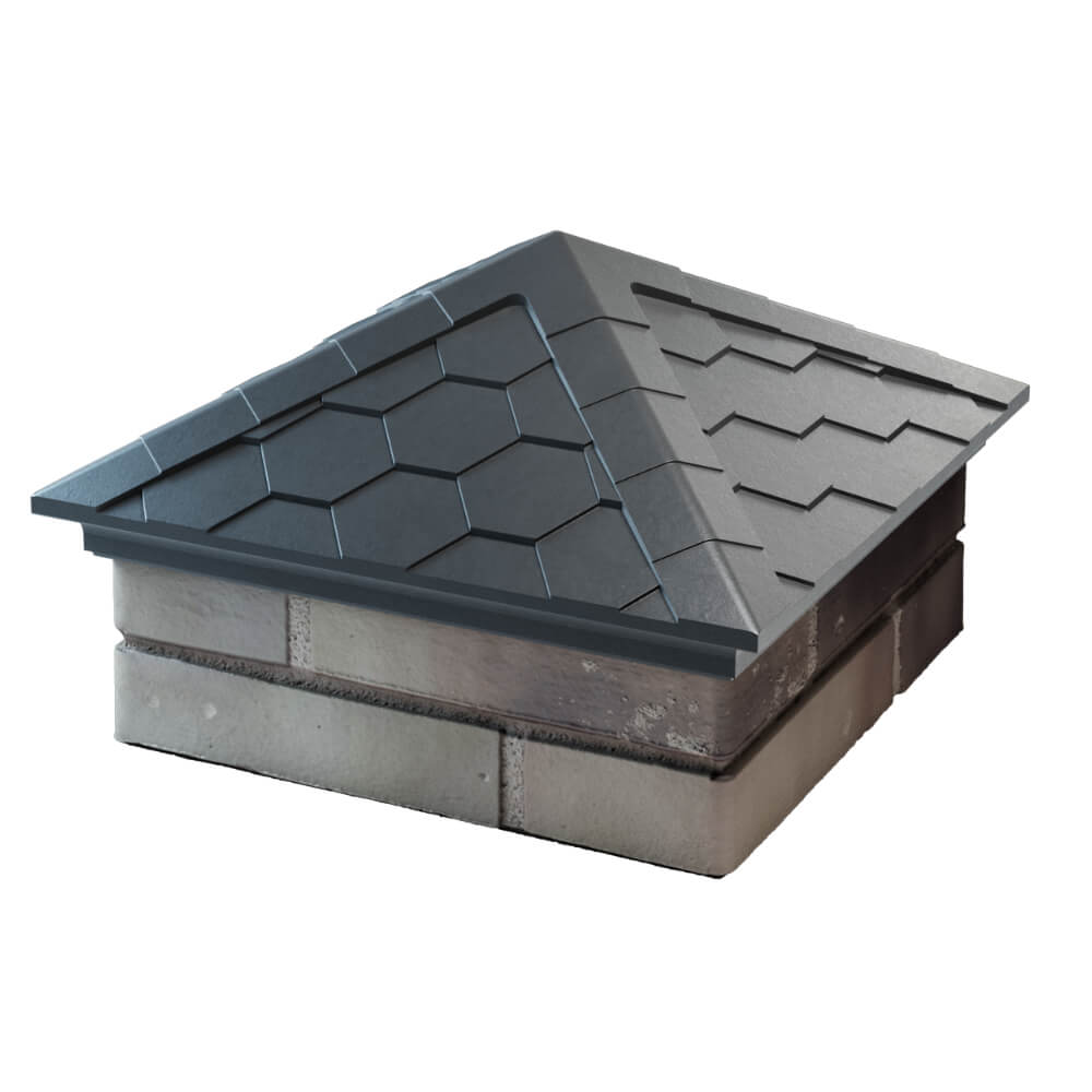 Колпак Zking Эверест Серый на столб 1.5х1.5 кирпича (390х390мм) в Сухуме фото