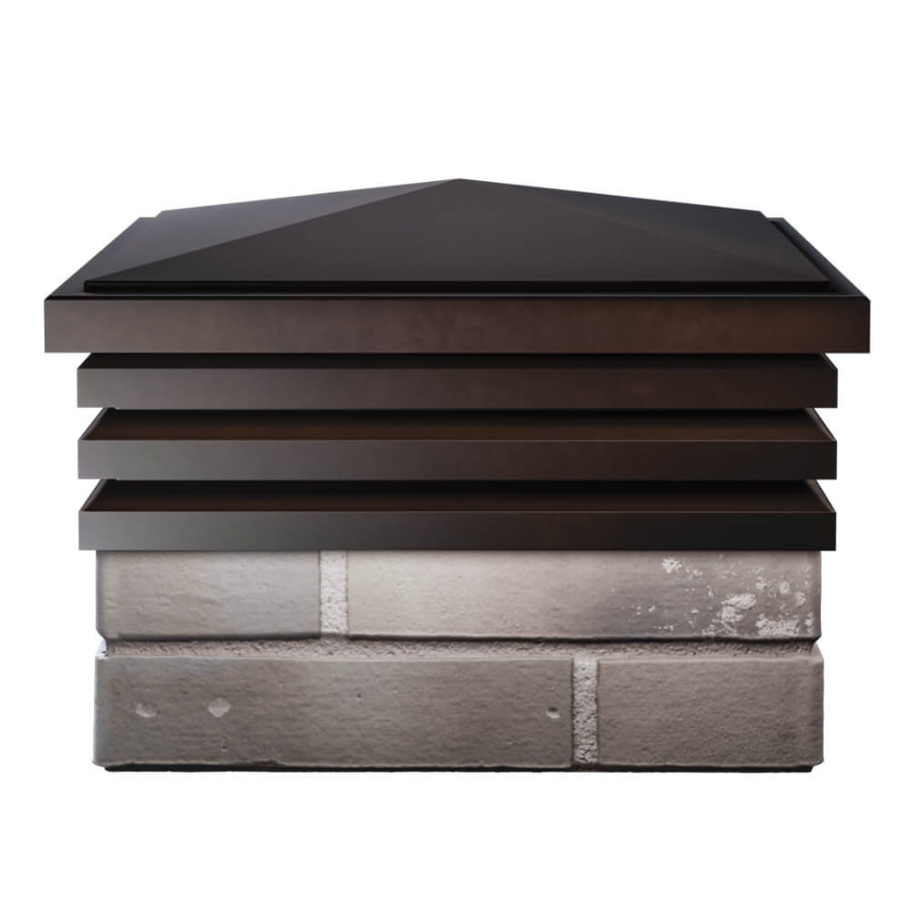 Колпак Zking Бона ХайТек Коричневый на столб 1.5х1.5 кирпича (385х385мм) Сухум фото