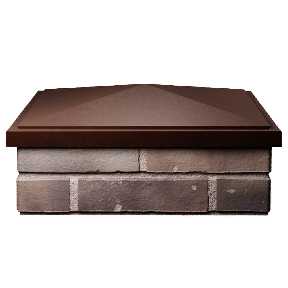 Колпак Zking БонаМоно Коричневый на столб 2х2 кирпича (515х515, 530х530мм) Сухум фото