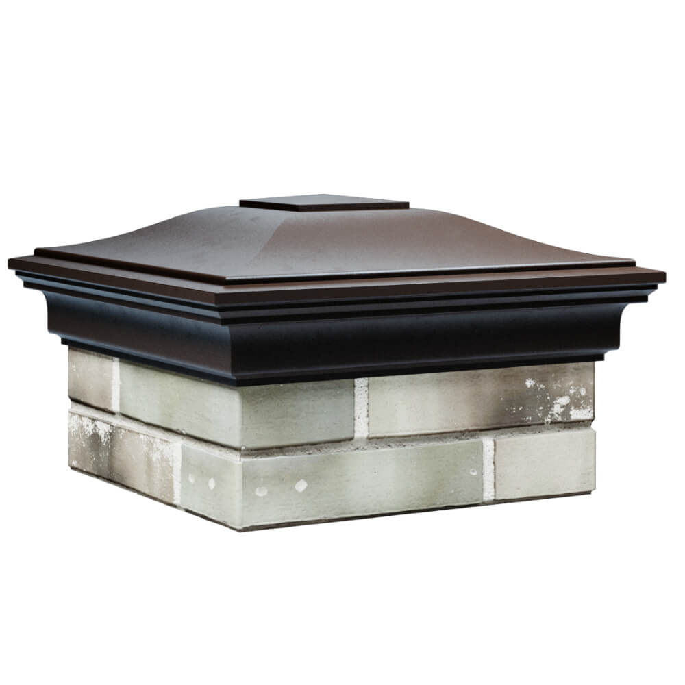 Колпак Zking Монблан Коричневый на столб 1.5х1.5 кирпича (385х385мм) в Сухуме фото