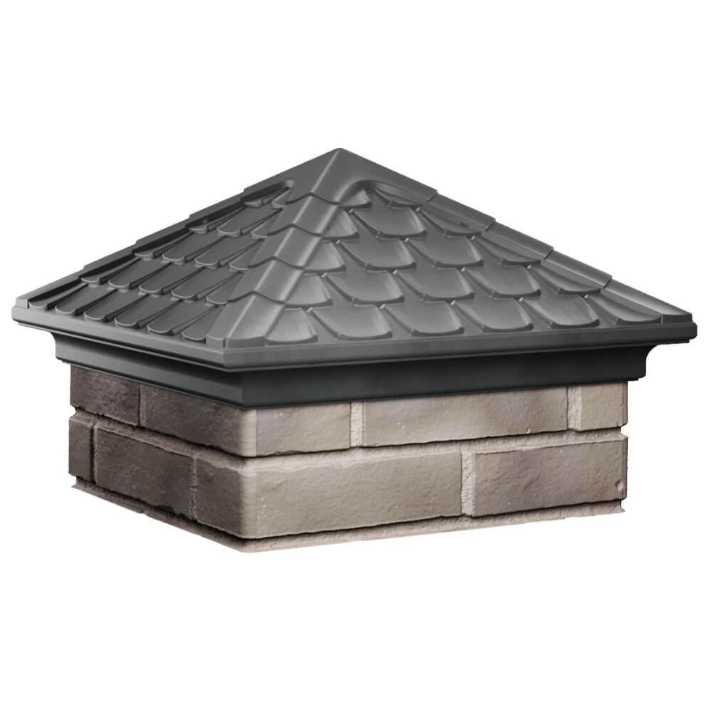 Колпак Zking Эльбрус Серый на столб 1.5х1.5 кирпича (385х385мм) в Сухуме фото