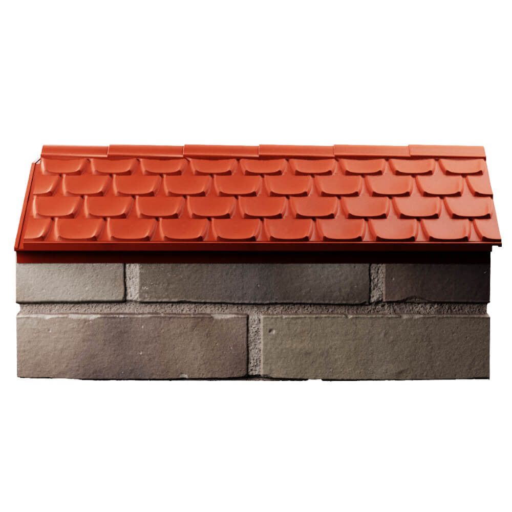 Парапет Zking Эльбрус Красный с посадкой на 1 кирпич (255мм) в Сухуме фото